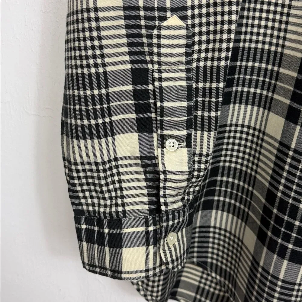 Polo Ralph Lauren Marlowe Plaid Flannel Shirt Black Cream XL
